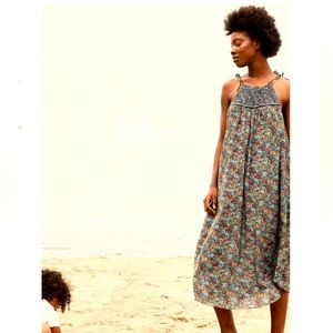 Doen “Thoreau” dress in navy lady bird floral print size XS
